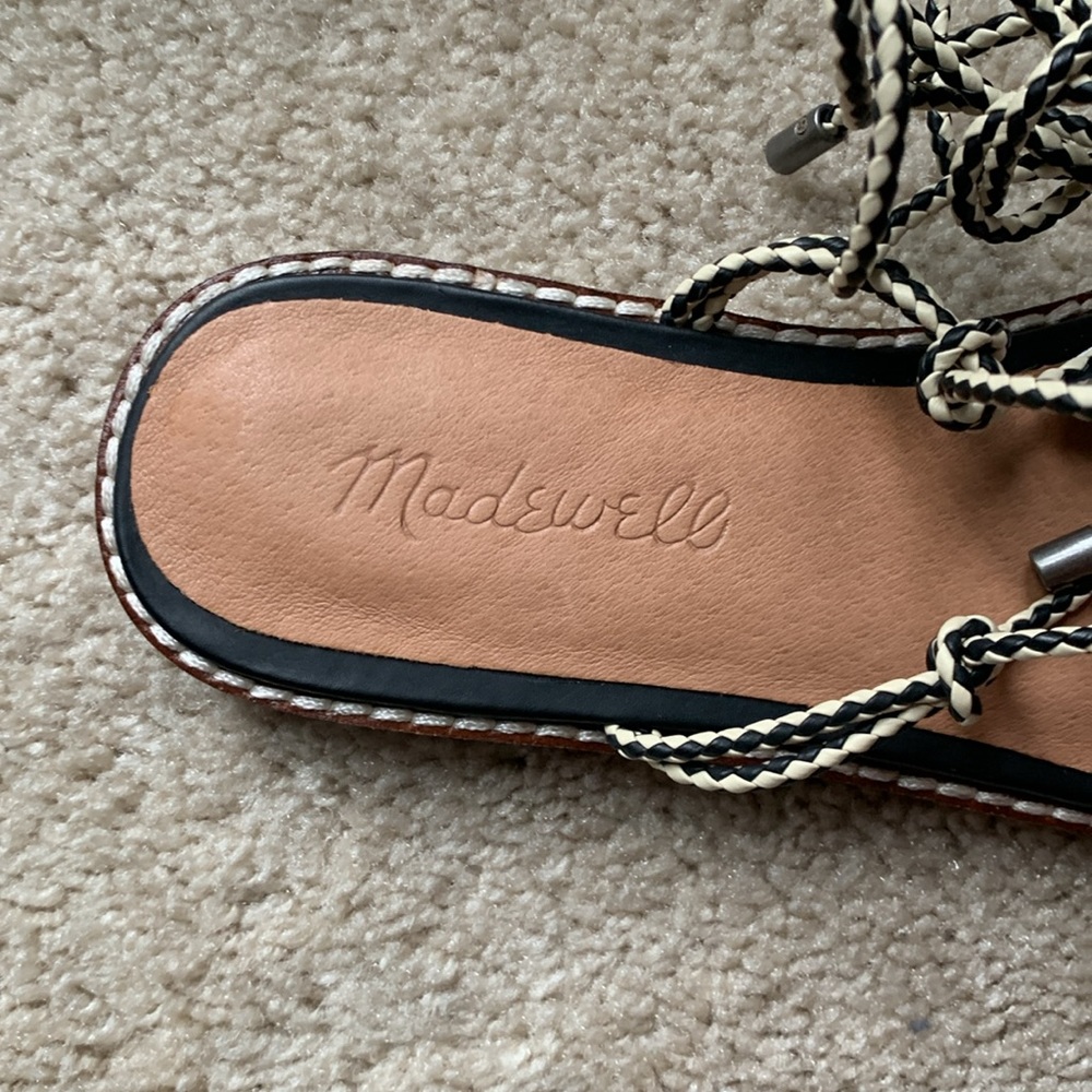 Madewell Braided Lace-up Sandals, size 8, NWT - Picture 6 of 9